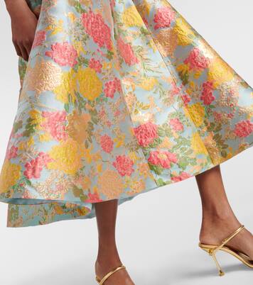 Robe midi Jackie en jacquard à fleurs | Markarian