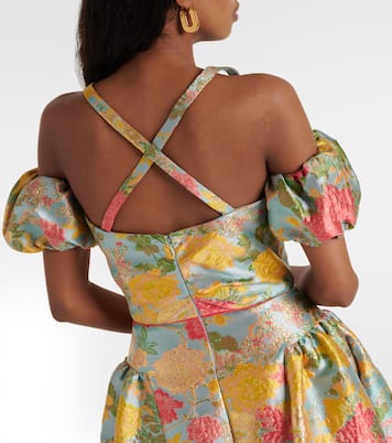 Robe midi Jackie en jacquard à fleurs | Markarian