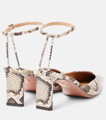 Blade 65 snake-effect leather pumps | Aquazzura