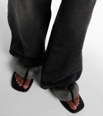 Sandalen Indie aus Leder mit Kristallen | The Attico