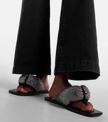 Sandalen Indie aus Leder mit Kristallen | The Attico