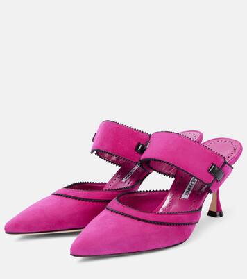 Mules Brontiamusa 70 en daim | Manolo Blahnik