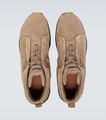 Triple Stitch suede high-top sneakers | Zegna