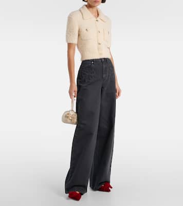 Mid-Rise Wide-Leg Jeans | Self-Portrait