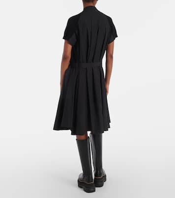 Hemdblusenkleid aus Jersey und Popeline | Sacai