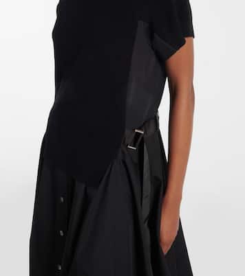 Hemdblusenkleid aus Jersey und Popeline | Sacai