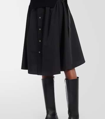 Hemdblusenkleid aus Jersey und Popeline | Sacai