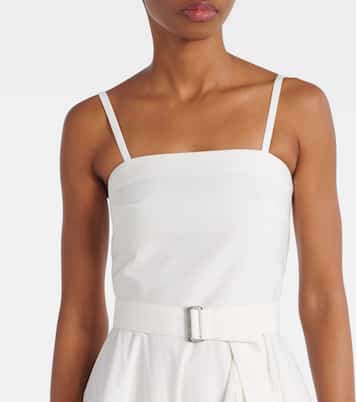 Cotton-blend midi dress | Brunello Cucinelli
