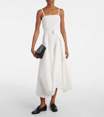 Cotton-blend midi dress | Brunello Cucinelli
