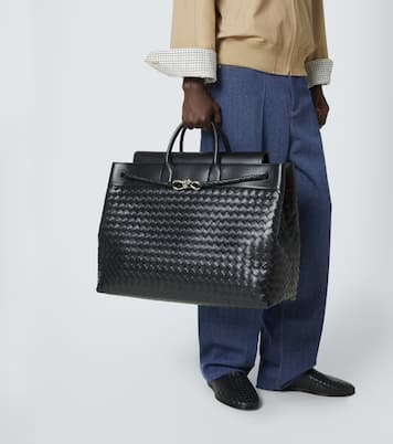 Andiamo Voyager Large leather tote bag | Bottega Veneta