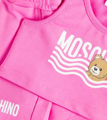 Teddy Bear cotton jersey shirt and shorts set | Moschino Kids