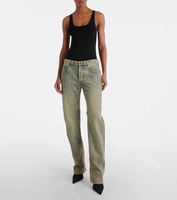 Jeans rectos Slem de tiro medio | Entire Studios