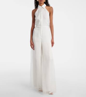 Bridal Tunca semi-sheer silk jumpsuit | Max Mara