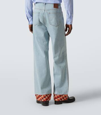 Wide-Leg Jeans mit Jacquard | Valentino