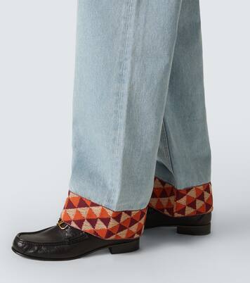 Wide-Leg Jeans mit Jacquard | Valentino