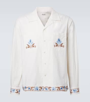 Nouveau Vine cotton poplin shirt | Bode