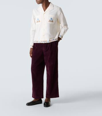 Nouveau Vine cotton poplin shirt | Bode