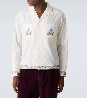 Nouveau Vine cotton poplin shirt | Bode