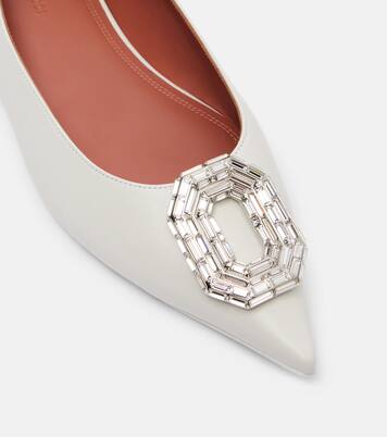 Camelia embellished leather ballet flats | Amina Muaddi