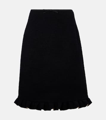 Ruffled wool-blend miniskirt | Valentino