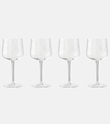 Set Midnight Flowers Mirtillo Tea aus vier Weißgläsern by Marni | Serax