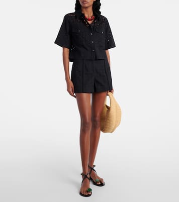 Fabian embellished cotton shorts | Veronica Beard