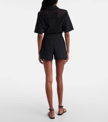 Fabian embellished cotton shorts | Veronica Beard