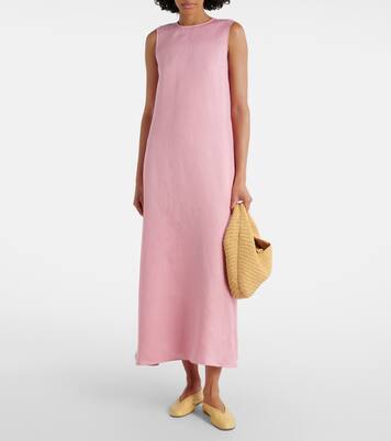 Midikleid Tallin aus Leinen | Asceno