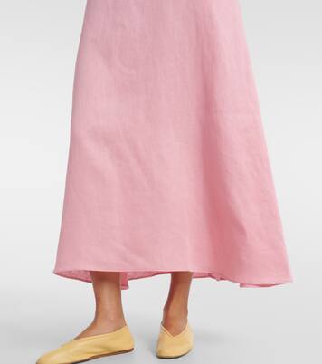 Midikleid Tallin aus Leinen | Asceno