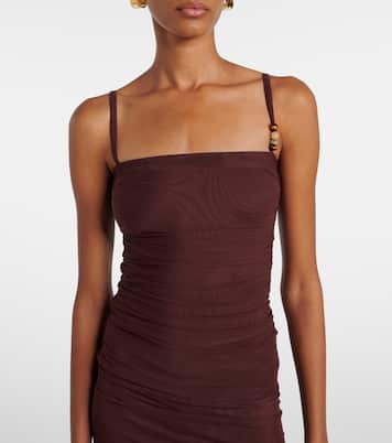 Gathered jersey tank top | SIR