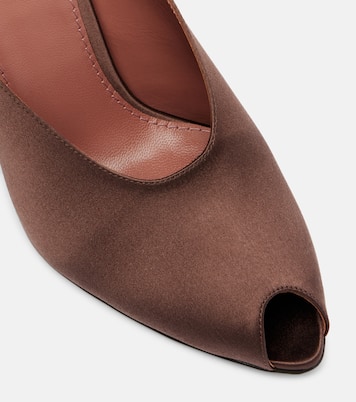 Wedge-Pantoletten Nina 105 aus Satin | Paris Texas