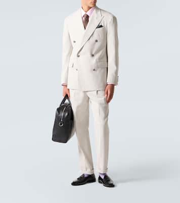 Cotton and cashmere straight pants | Dunhill