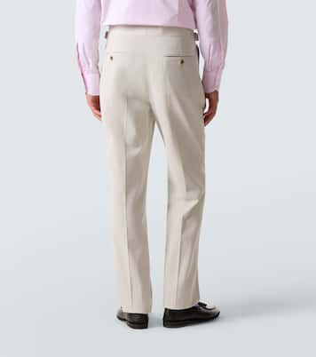 Cotton and cashmere straight pants | Dunhill