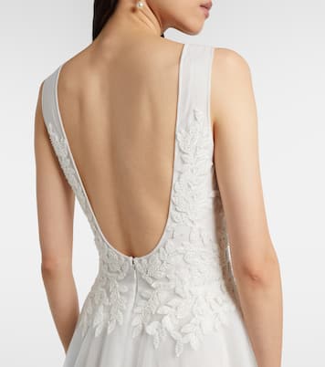 Verzierte Robe Graciella aus Tüll | Costarellos