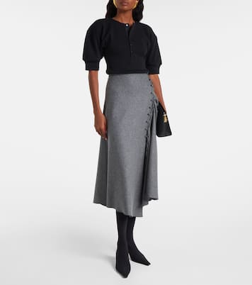 Camiseta Henley en mezcla de algodón | Victoria Beckham