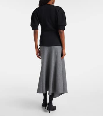 Camiseta Henley en mezcla de algodón | Victoria Beckham