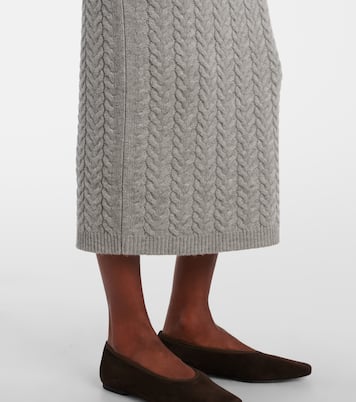 Cable-knit wool and cashmere pencil skirt | 'S Max Mara