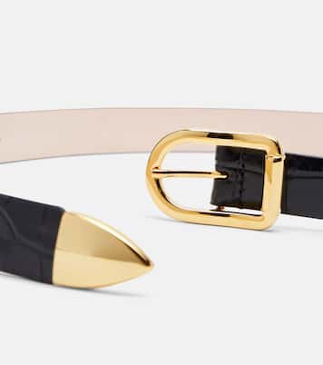 Mija croc-effect leather belt | Déhanche