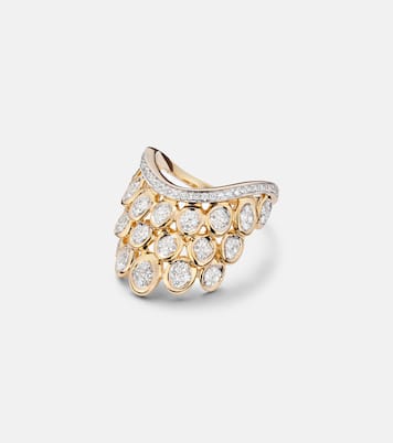 Ring Blossom aus 14kt Gelbgold (585/1000) mit Diamanten | Rainbow K