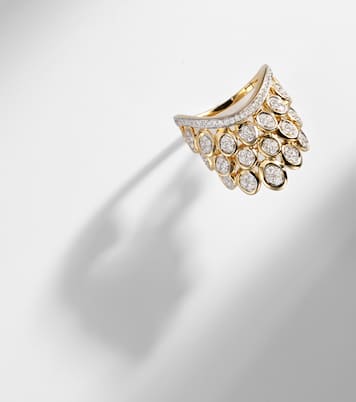 Ring Blossom aus 14kt Gelbgold (585/1000) mit Diamanten | Rainbow K