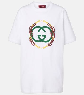T-shirt in jersey di cotone Interlocking G | Gucci