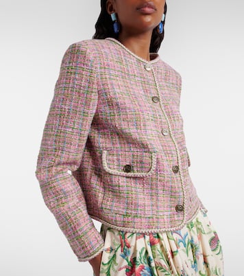 Checked cotton-blend tweed jacket | Etro