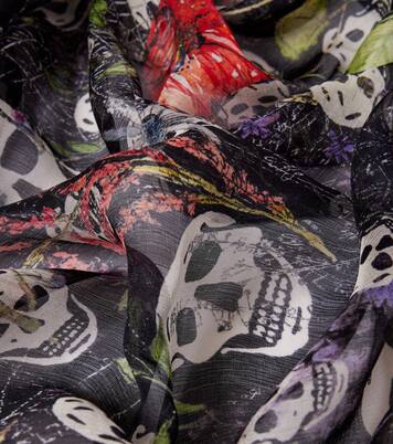 Pañuelo Skull de chifón de seda | McQueen