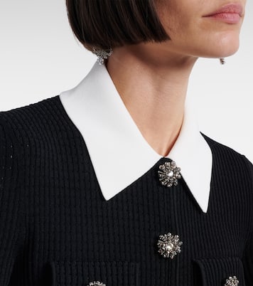 Embellished pleated minidress | Self-Portrait