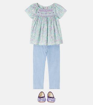 Grenade floral smocked cotton top | Bonpoint