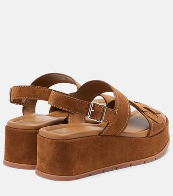 H703 suede platform sandals | Hogan