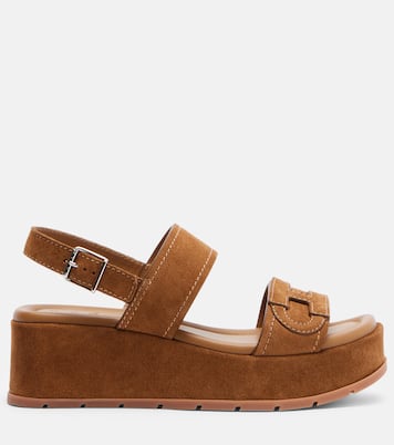 H703 suede platform sandals | Hogan