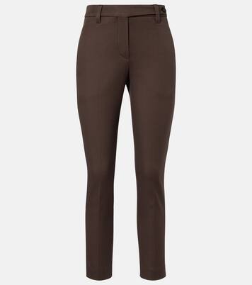 Pantalon slim en mélange de coton Monili | Brunello Cucinelli