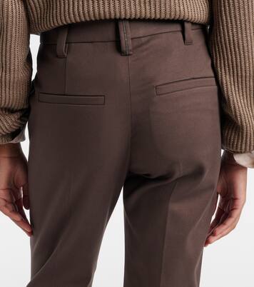 Pantalon slim en mélange de coton Monili | Brunello Cucinelli