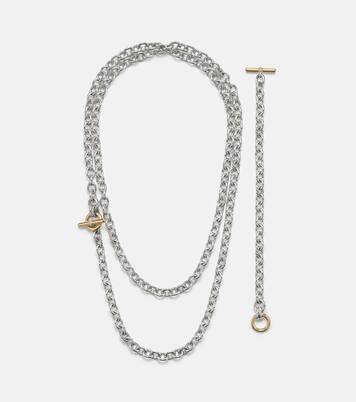 Collar de cadena DY Mercer® de oro de 18 ct y plata de ley con diamantes | David Yurman